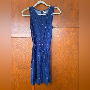 Old Navy Navy Blue  Dress with White